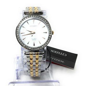 WOW! Diamond Citizen Ladies Two Tone Watch With Box